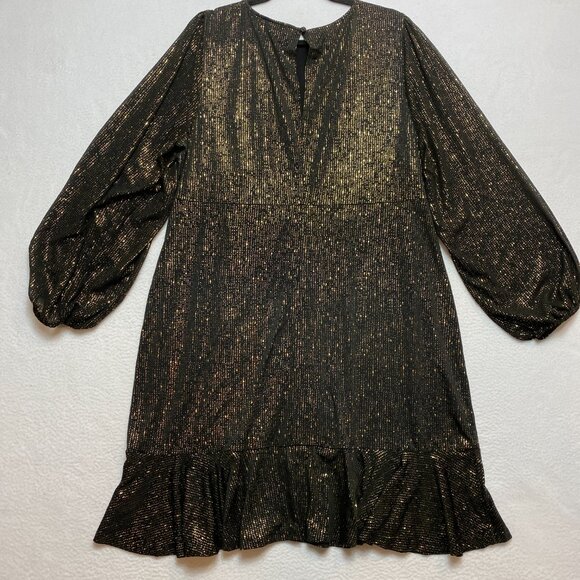 Torrid Glittery Dress Women's 2X Mini Studio Knit Ruched $75 NWT - Picture 7 of 10